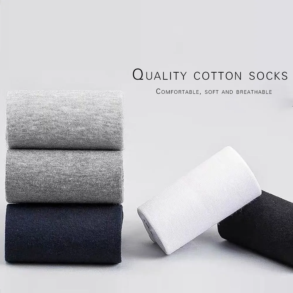 10 Pairs Summer Breathable Thin Short Socks 100% Cotton Deodorant Men'S High Quality Sports No Show