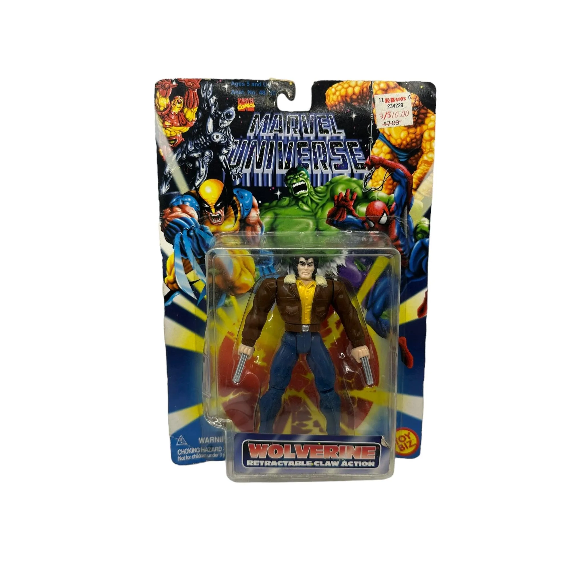 1996 TOYBIZ MARVEL UNIVERSE WOLVERINE RETRACTABLE CLAW AF