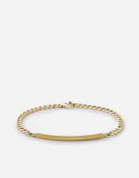 3mm ID Chain Bracelet, 14k Gold