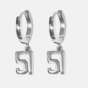 51 Number Earring - Stainless Steel