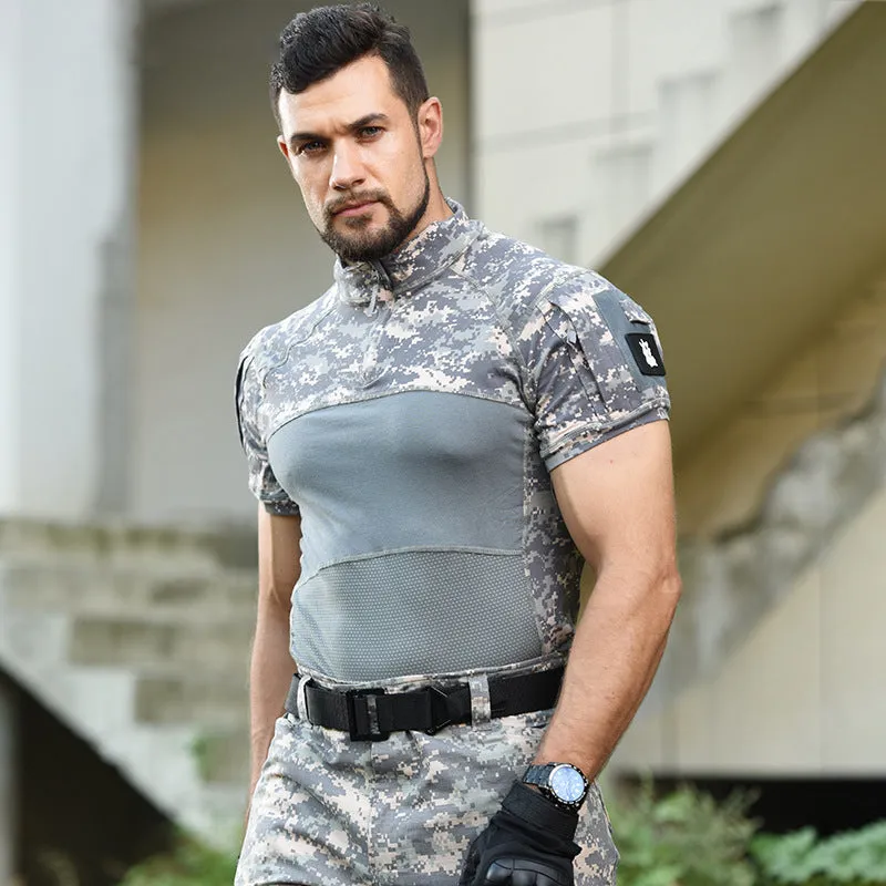 Army Combat Rip-stop Python Camouflage Men's T-Shirts