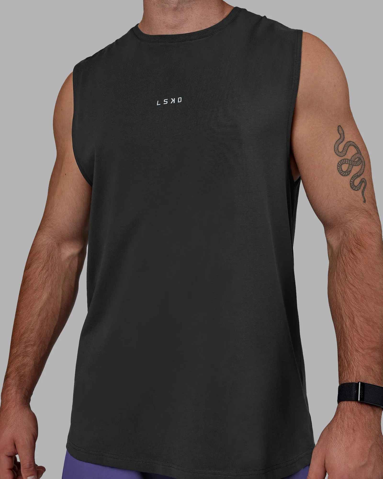 Base FLXCotton Tank - Pirate Black