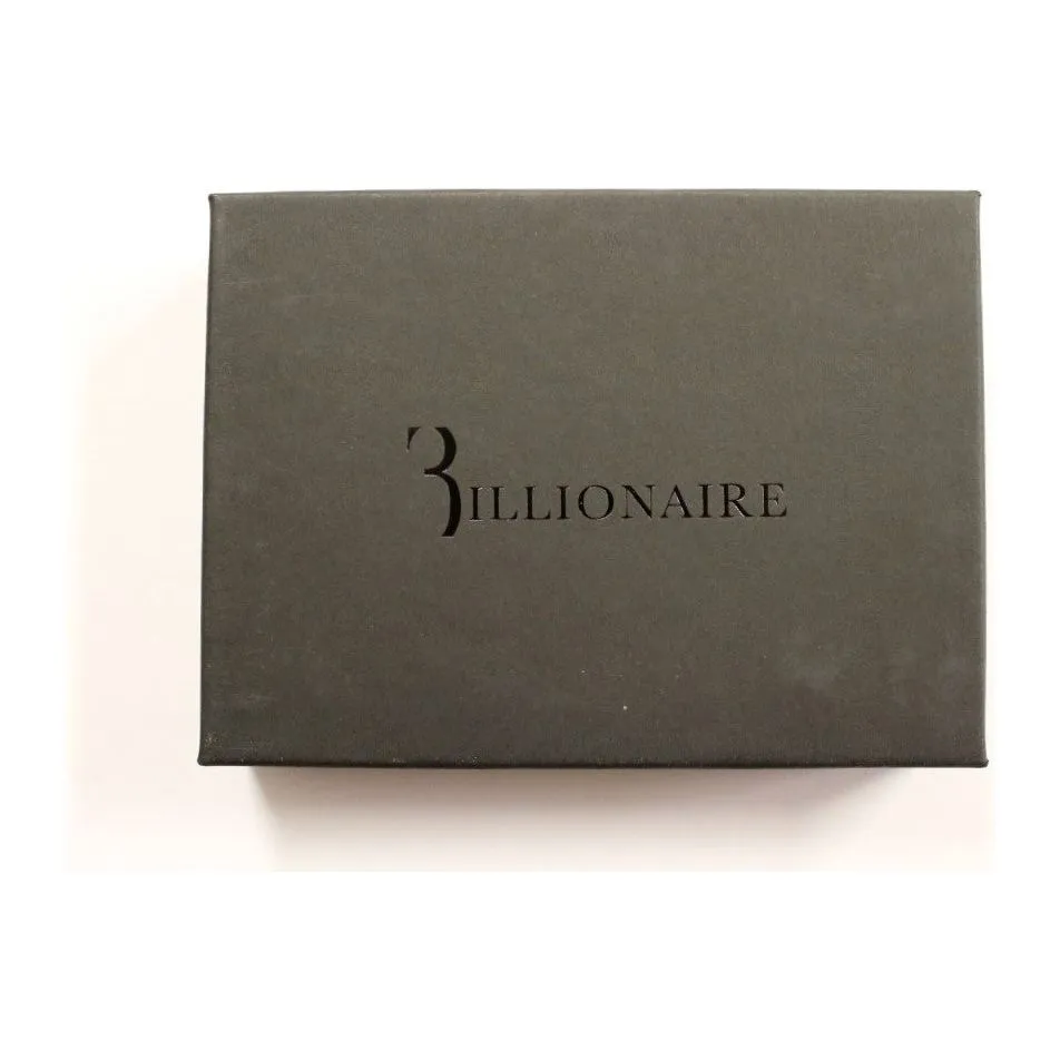 Billionaire Italian Couture Elegant Blue Leather Men's Wallet