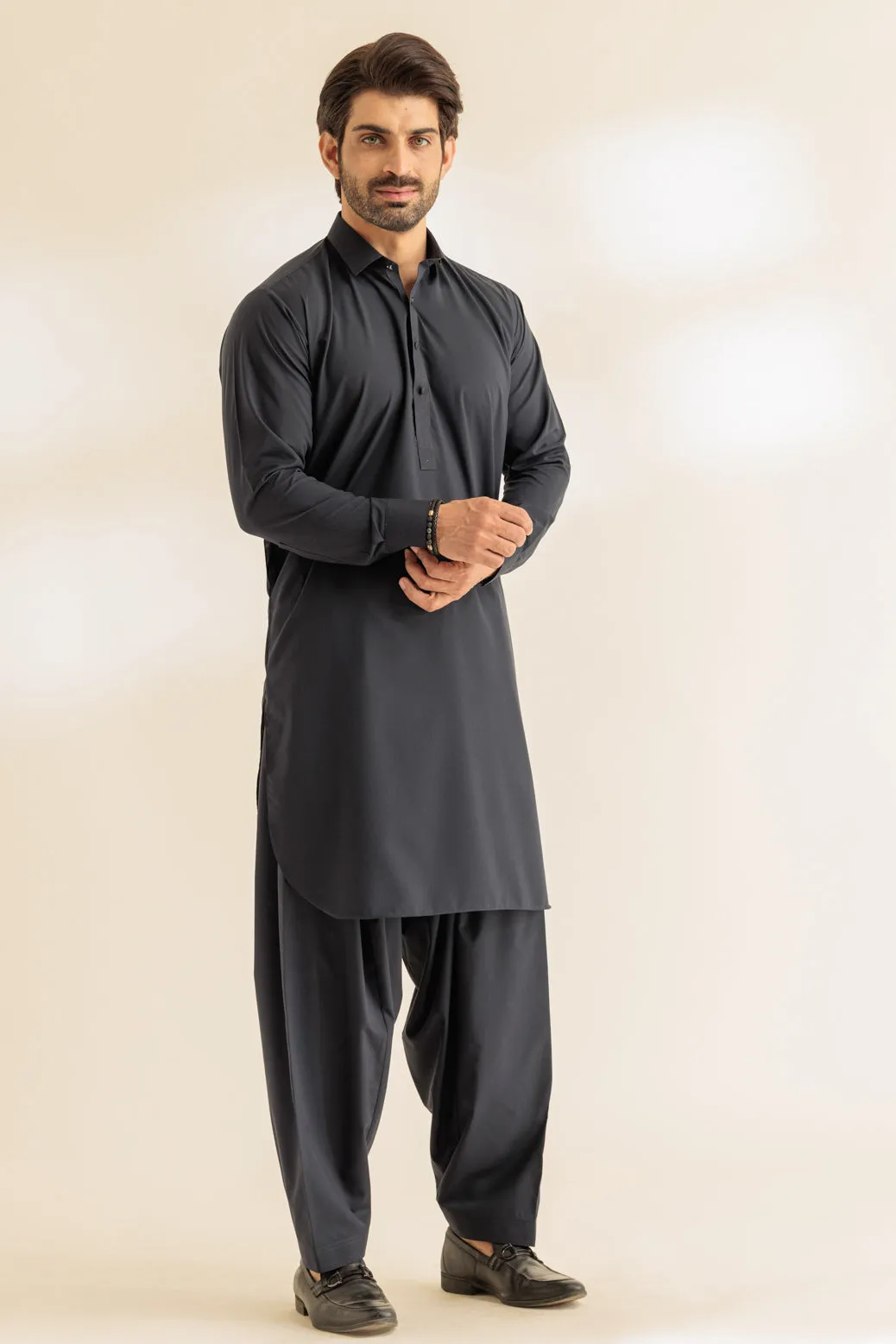 BLACK-BLENDED-SHALWAR SUIT - (GSSS24-020)