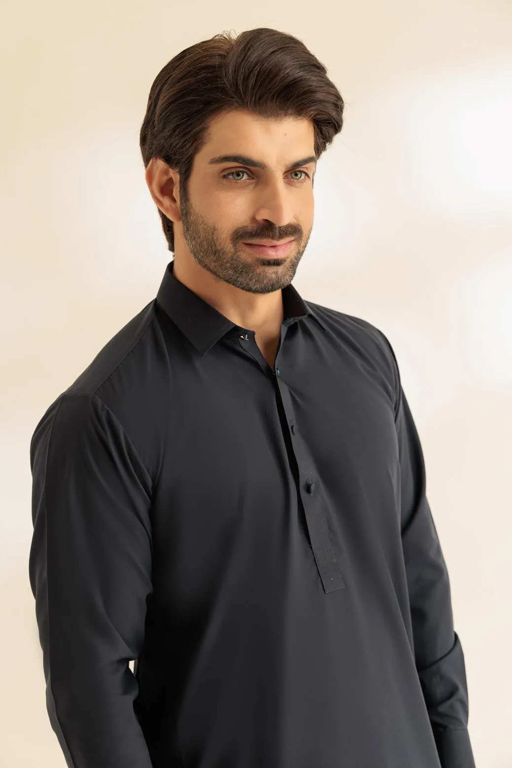 BLACK-BLENDED-SHALWAR SUIT - (GSSS24-020)