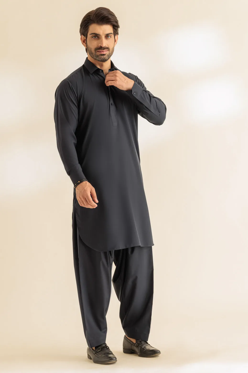 BLACK-BLENDED-SHALWAR SUIT - (GSSS24-020)