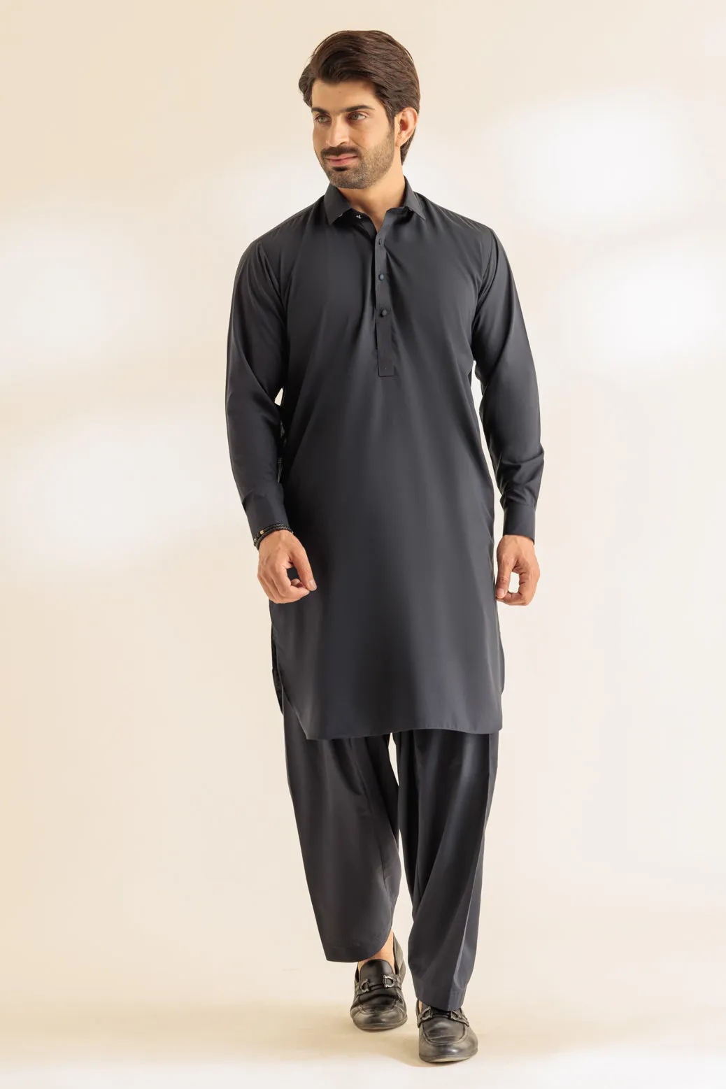 BLACK-BLENDED-SHALWAR SUIT - (GSSS24-020)