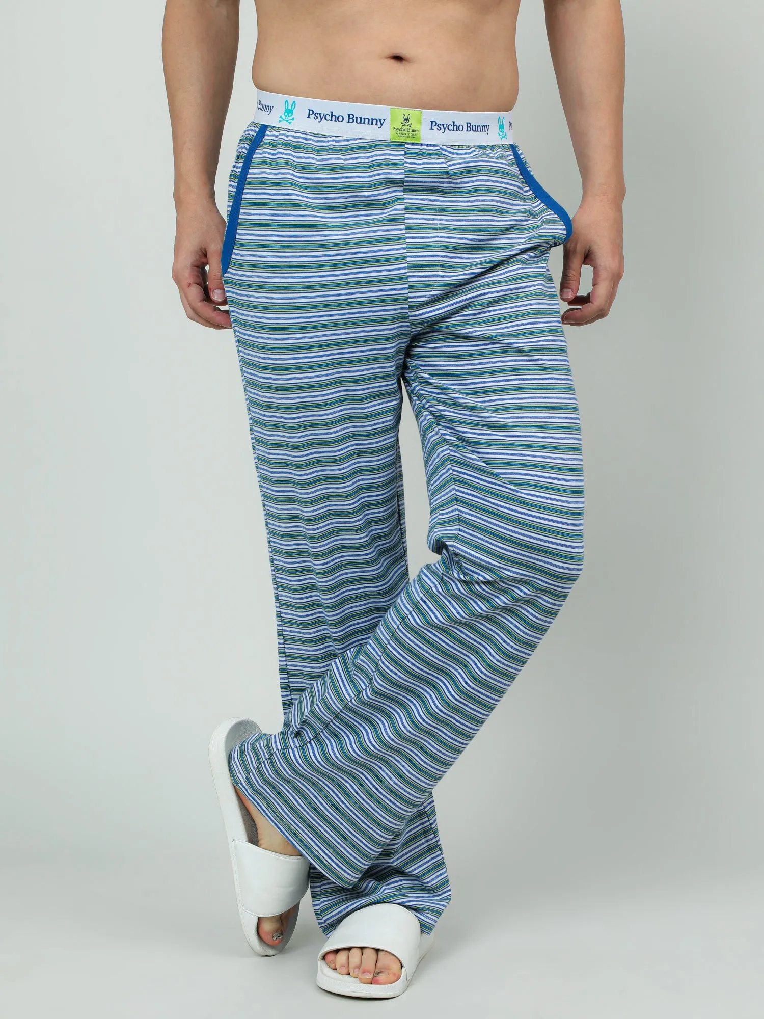 Blue Cotton Joggers Pants