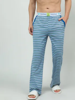 Blue Cotton Joggers Pants