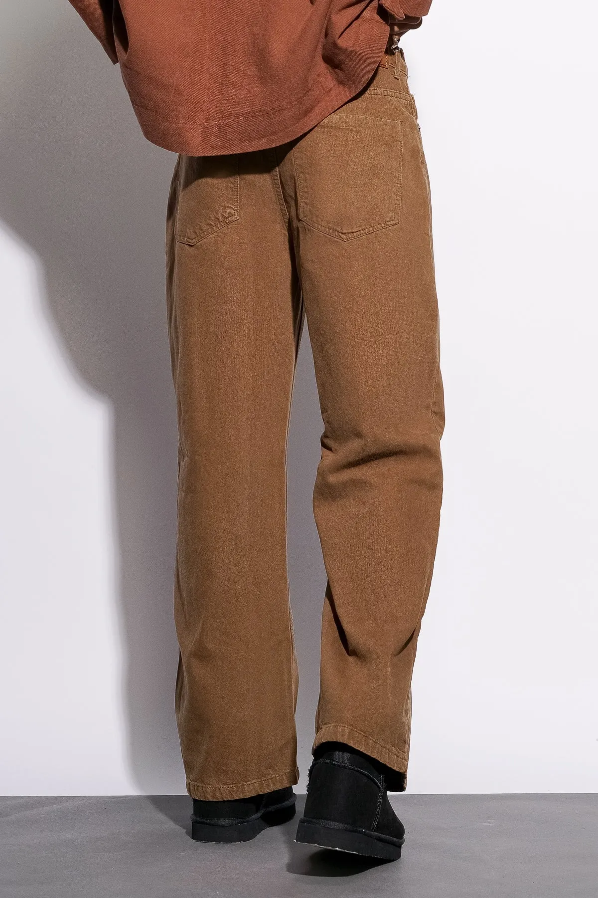 Brown Wide Leg Men's Jeans