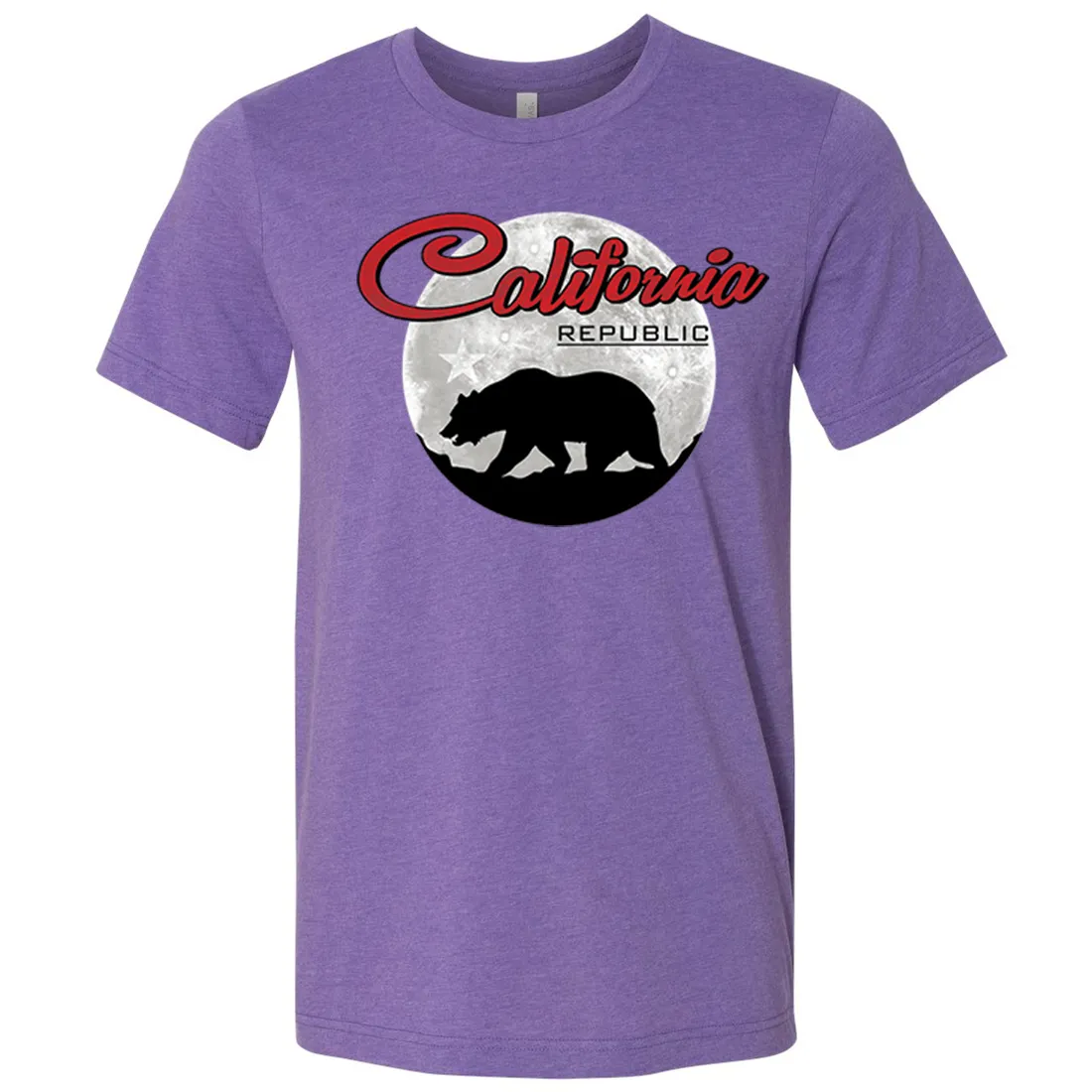 California Republic Full Moon Bear Asst Colors Mens Lightweight Fitted T-Shirt/tee