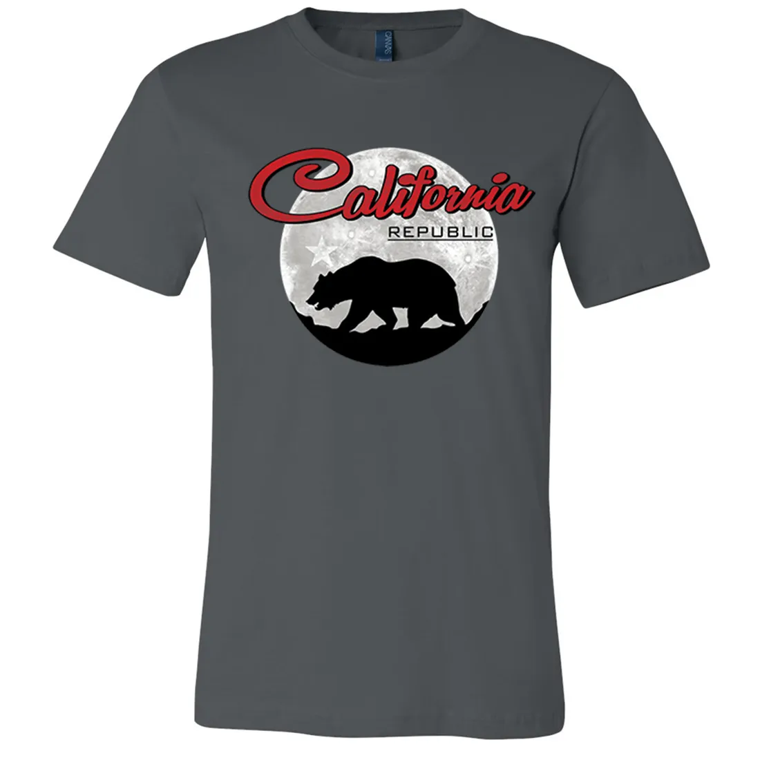 California Republic Full Moon Bear Asst Colors Mens Lightweight Fitted T-Shirt/tee