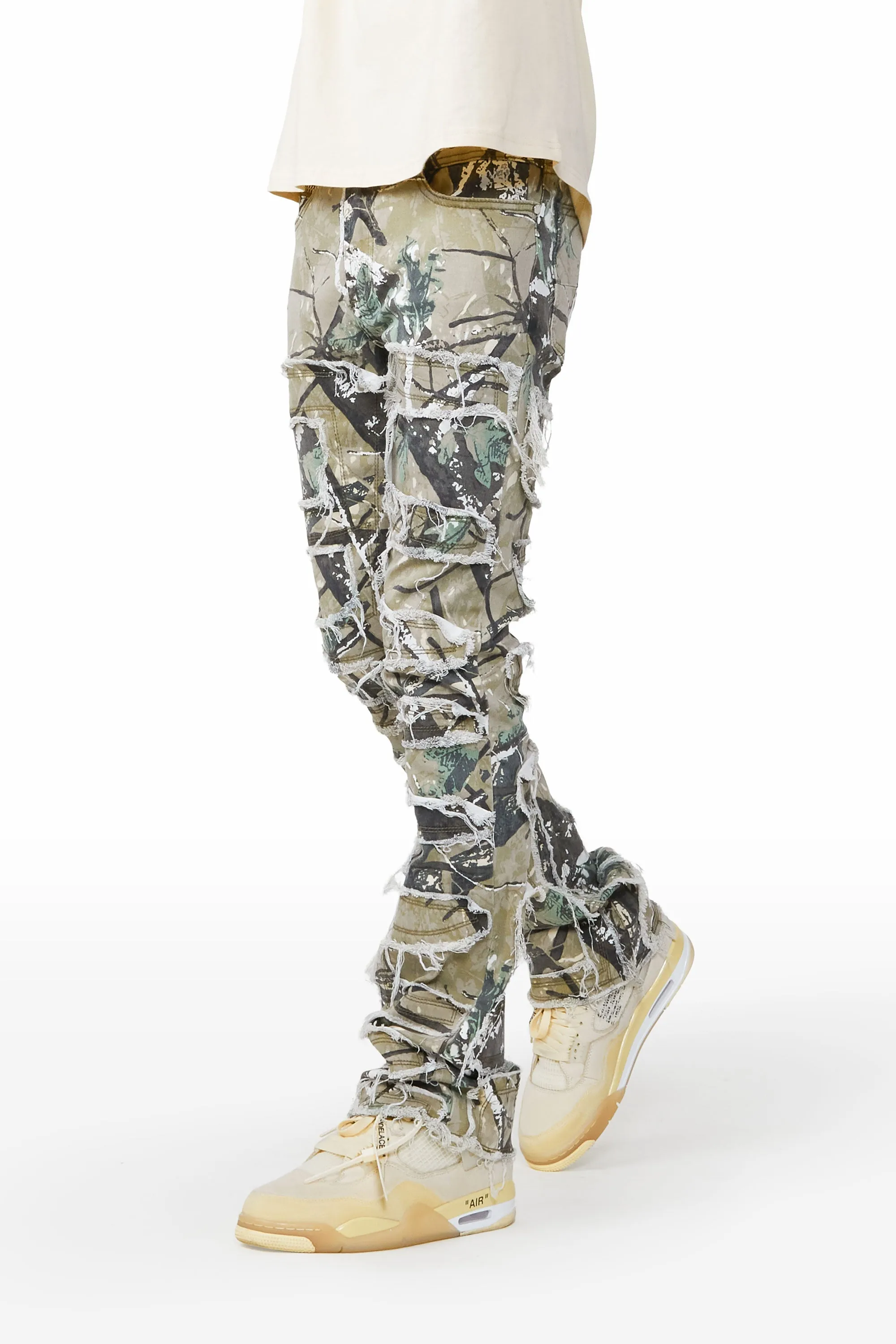 Camo Stacked Flare Jean Flared Looking for Men