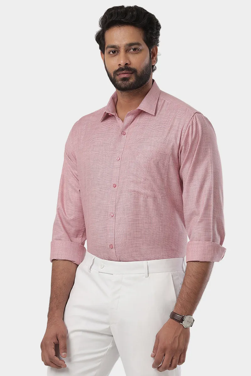 Cardiff - Pale Pink Formal Shirt For Men | Ariser