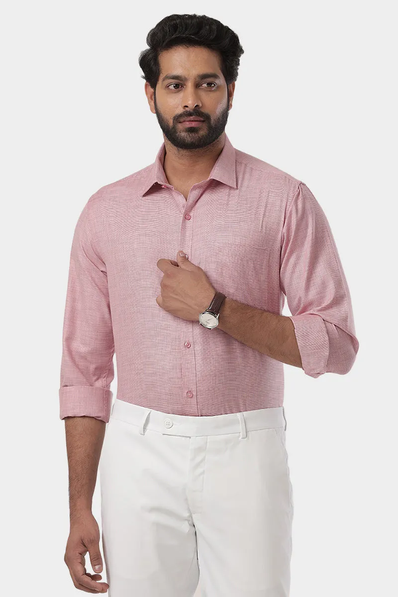 Cardiff - Pale Pink Formal Shirt For Men | Ariser