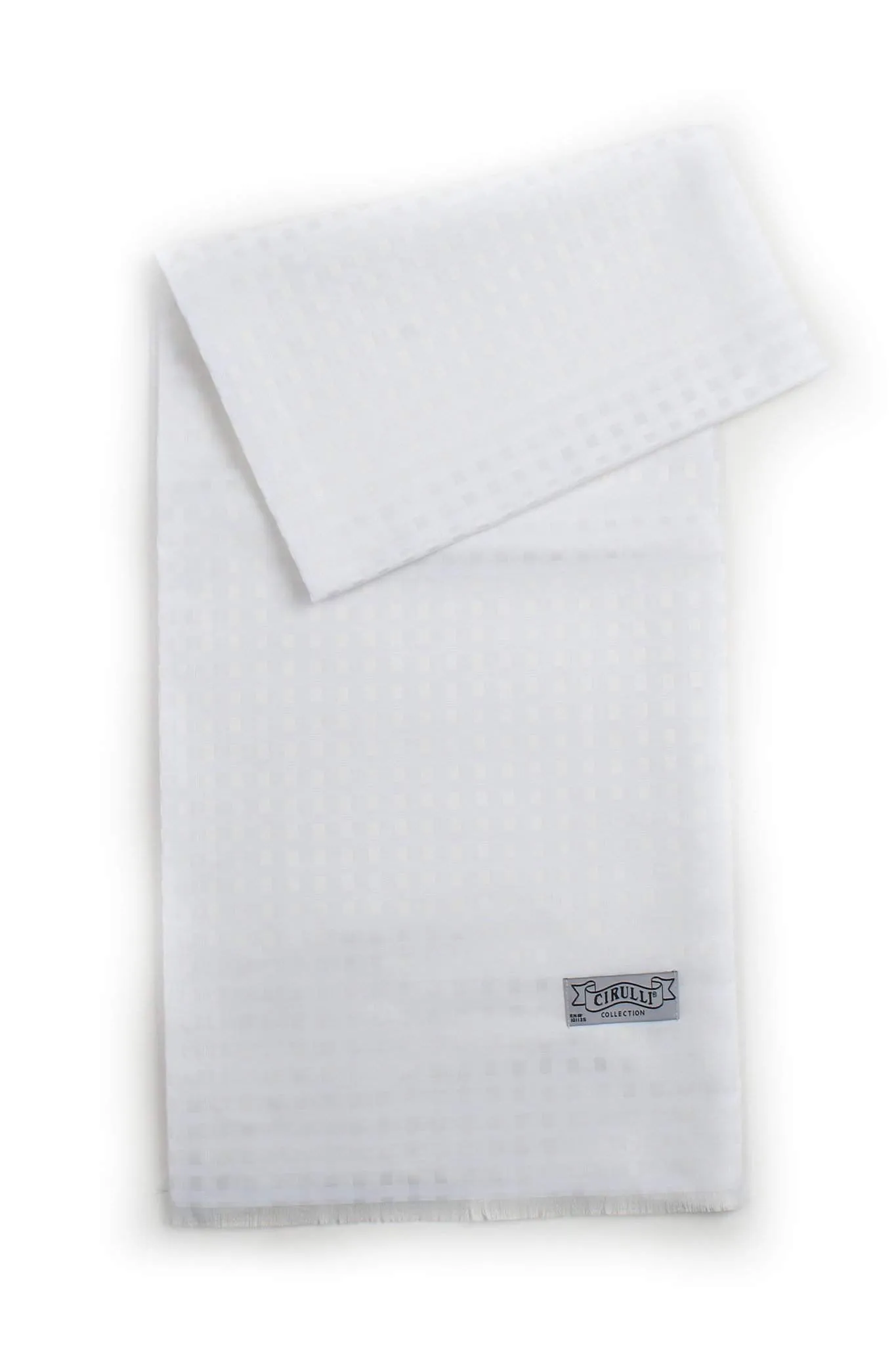 Cirulli White Reversible Men Scarf