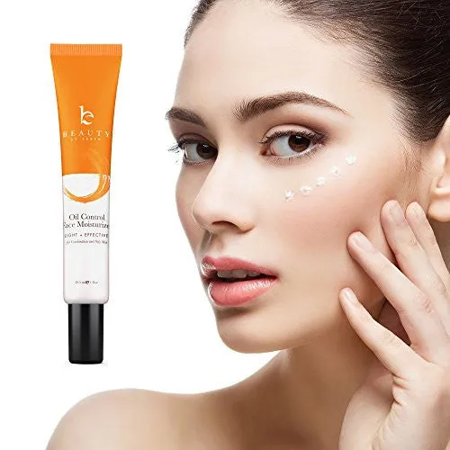 FACIAL MOISTURIZER, ORGANIC & NATURAL FACE MOISTURIZING CREAM FOR COMBINATION, OILY AND SENSITIVE SKIN - BEST NON-GREASY OIL CONTROL, ANTI-AGING FOR MEN AND WOMEN DAY & NIGHT - HELPS REDUCE WRINKLES