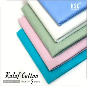 Kalaf Cotton Bundle Offer - Pack Of 5 Suits (Volume: 2)