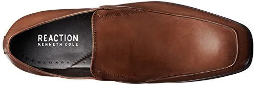 KENNETH COLE REACTION MEN'S SOUNDS SHARP SLIP-ON LOAFER, COGNAC, 7.5 M US