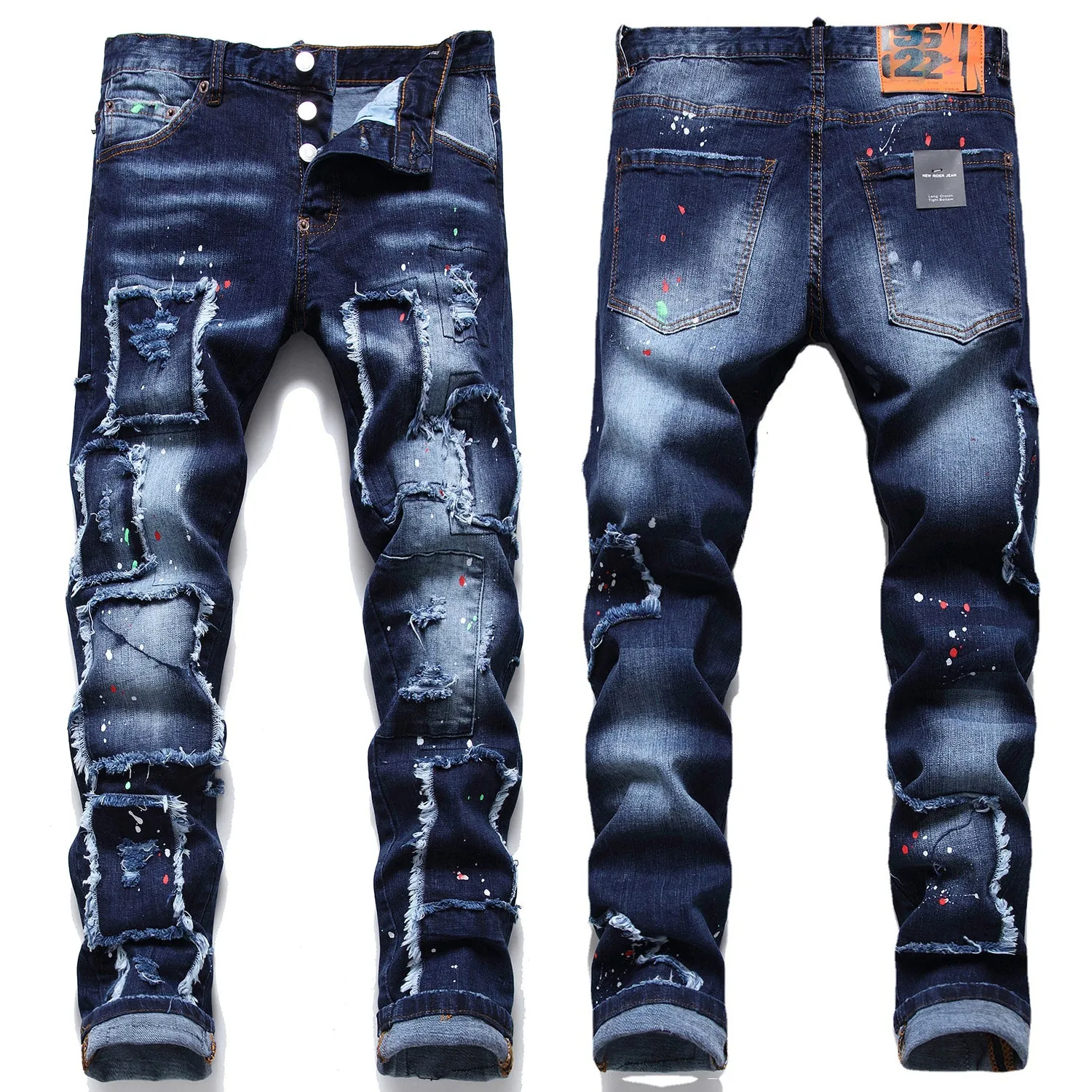 light luxury plant splat denim Jeans