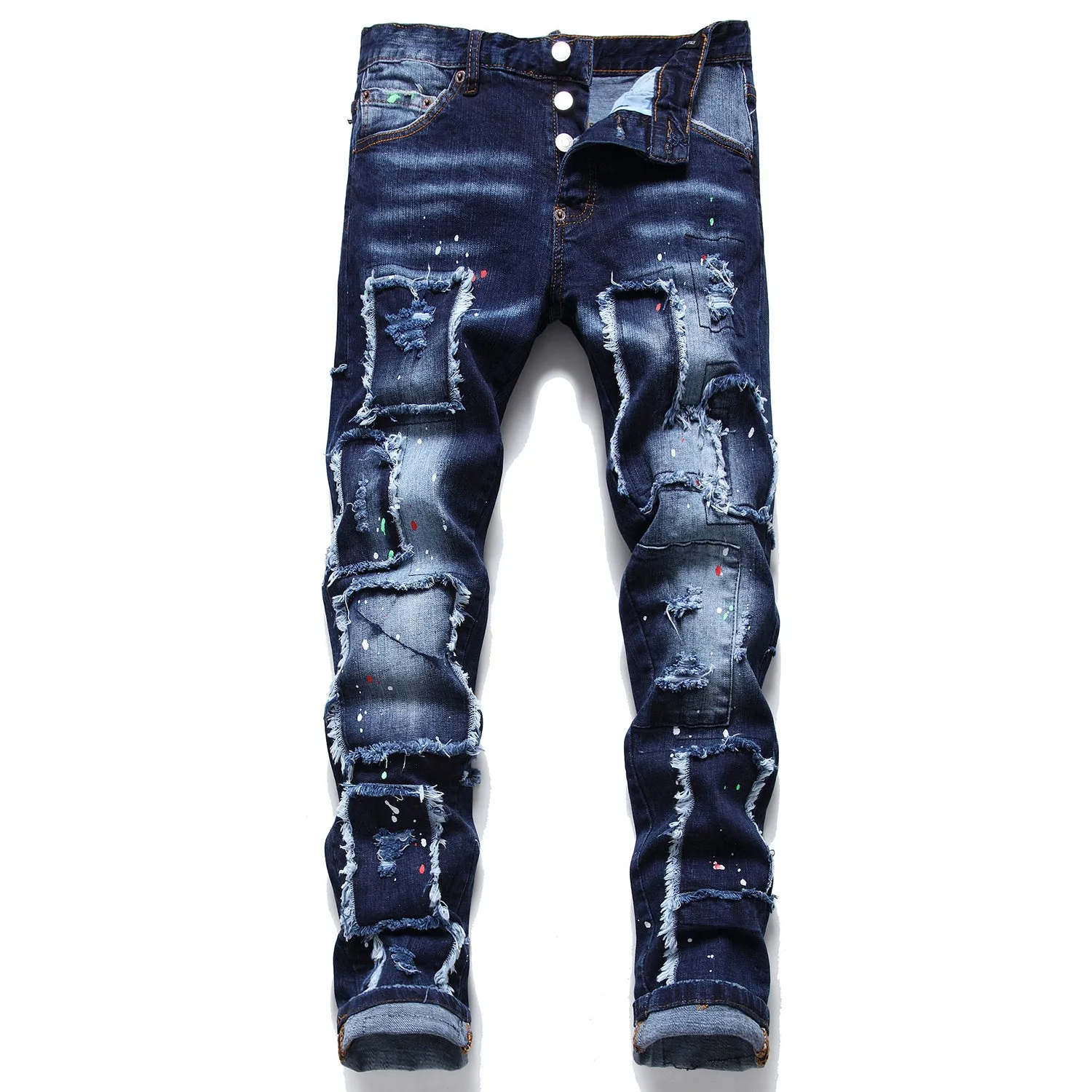 light luxury plant splat denim Jeans