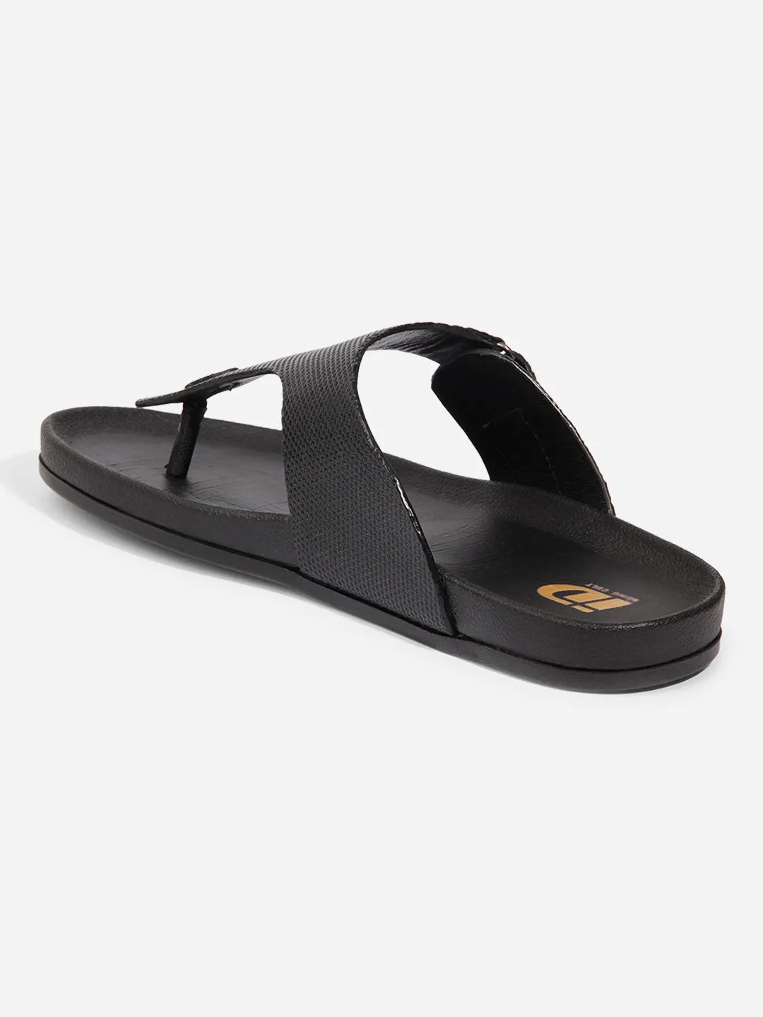 Men Black Sandal / Slipper (ID4227)