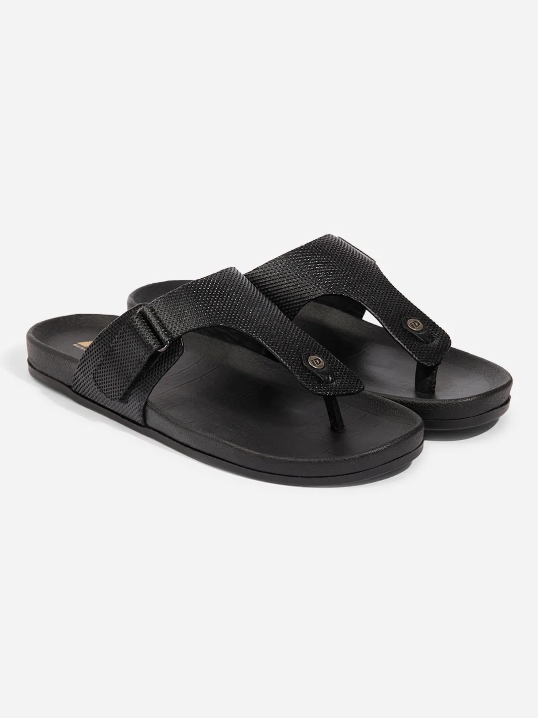 Men Black Sandal / Slipper (ID4227)