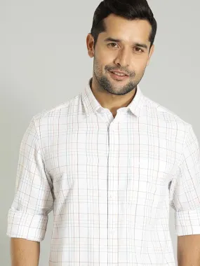 Men Checked Full Sleeve Cotton Blend Shirt