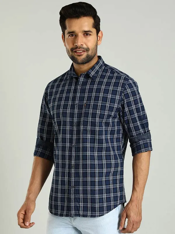 Men Checked Full Sleeve Cotton Shirt