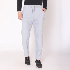 Men Regular Fit Polar Track Pants - Light Grey