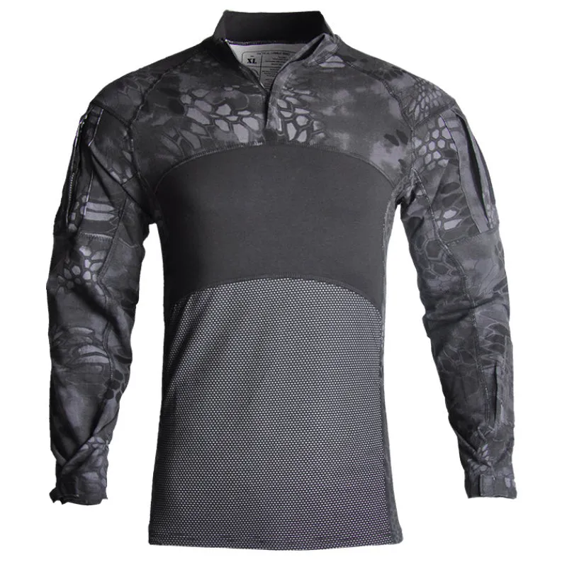 Men's Elasticity Camo Hunting Combat Shirts