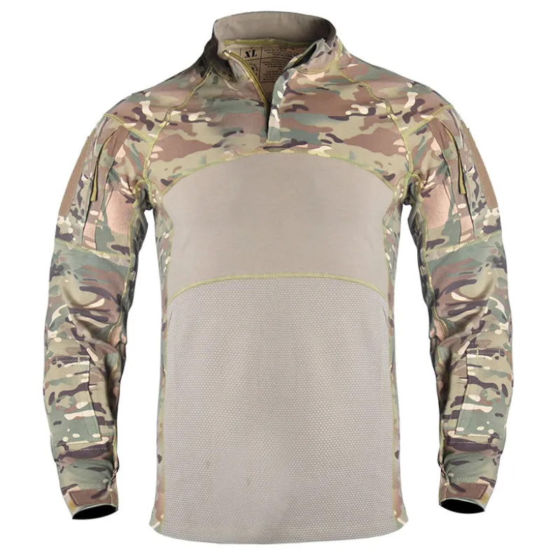 Men's Elasticity Camo Hunting Combat Shirts