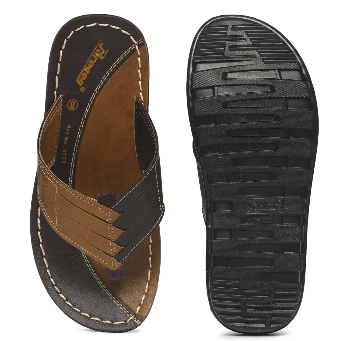 Men's Formal Tan Flip-Flops