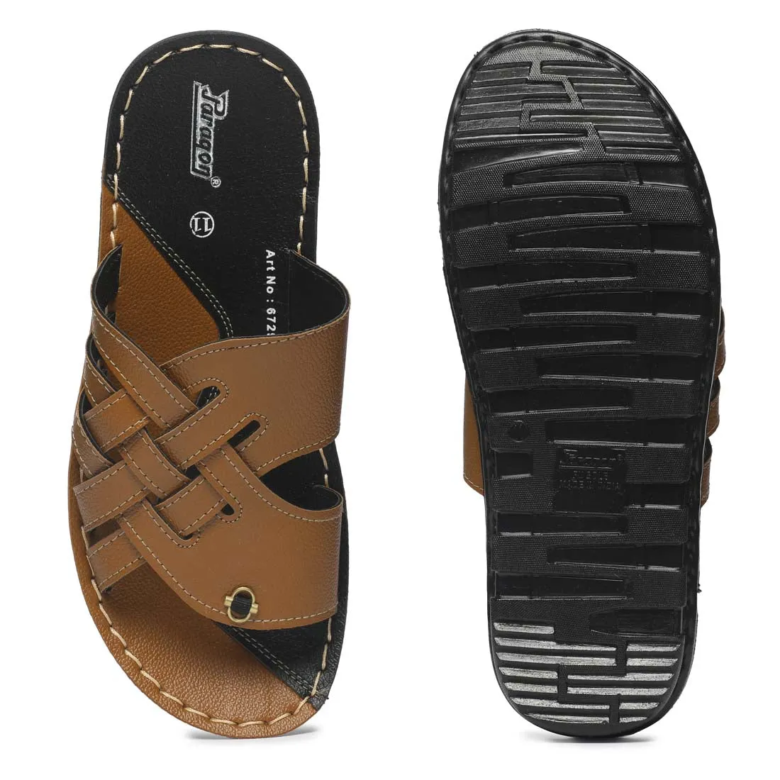 Men's Formal Tan Flip-Flops