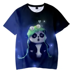 New Animal Panda 3D Printing T-shirt Ladies Men Boys Girls Children Harajuku Short Sleeve Funny Graphic Casual Clothing Tops