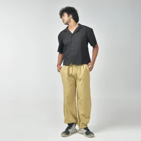 Oversized Parachute Pants for Men in Khaki