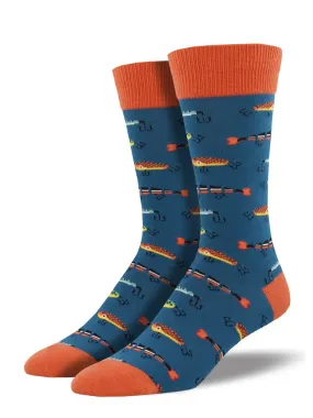 SOCKSMITH MENS JUST FISHIN STEEL BLUE